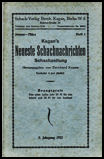 KAGANS NEUESTE SCHACHNACHRICHTEN / 1922 Heft 1